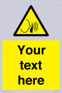 Custom warning sudden loud noise